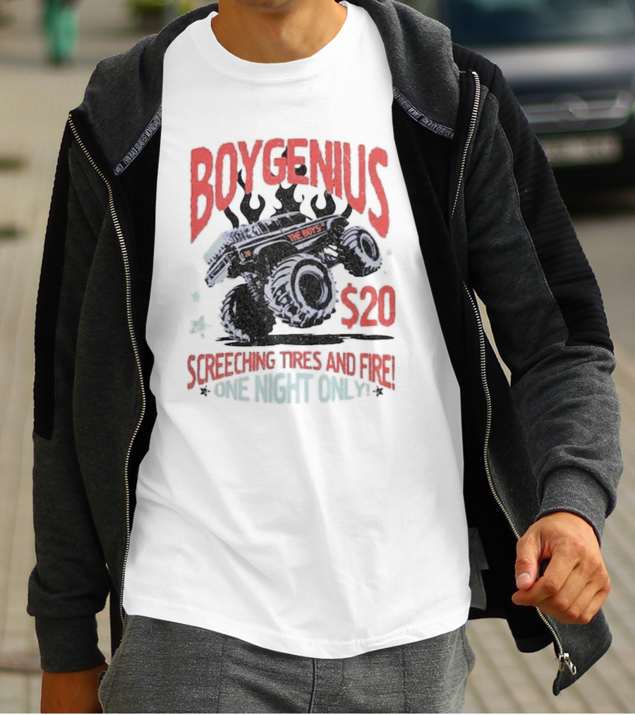 Boygenius $20 The Boys Screeching Tires And Fire One Night Only T-Shirt