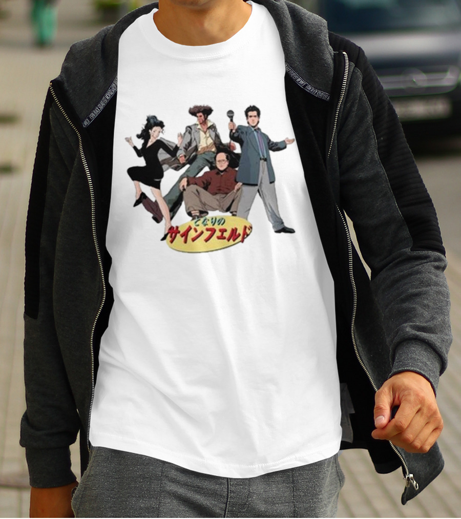 Japanese 90s Sitcom K Thor Jensen Seinfeld Anime Style Characters T-Shirt