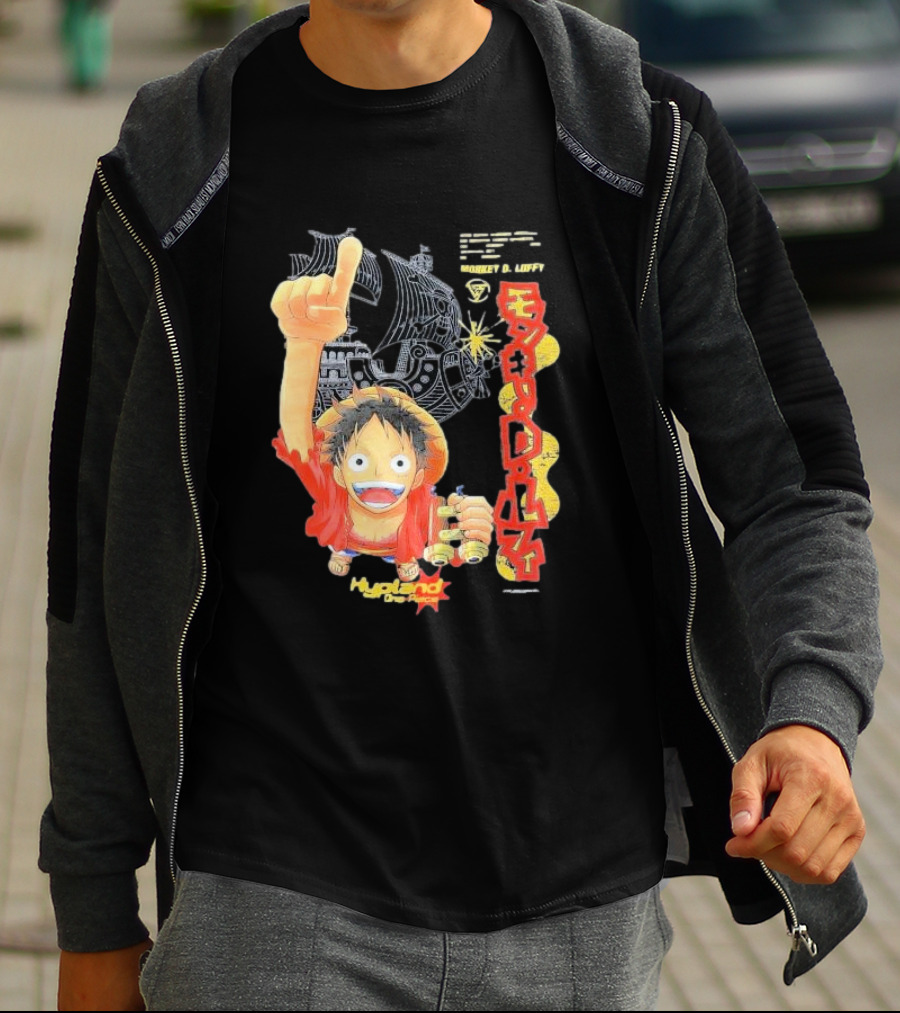 Monkey D. Luffy Adventures Defeating Famous Opponents Bounty Over 400000000 Hypland One Piece Ship T-Shirt