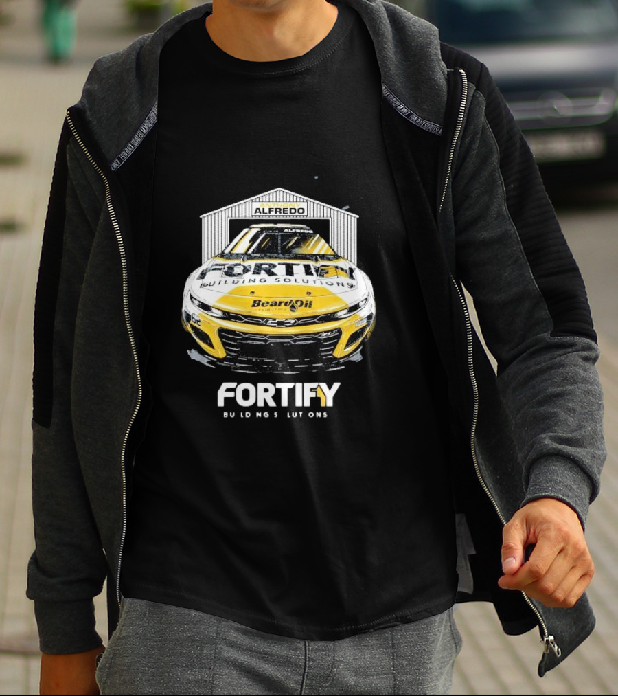 Anthony Alfredo Fortify Building Solutions Beard Oil Racing Car T-Shirt