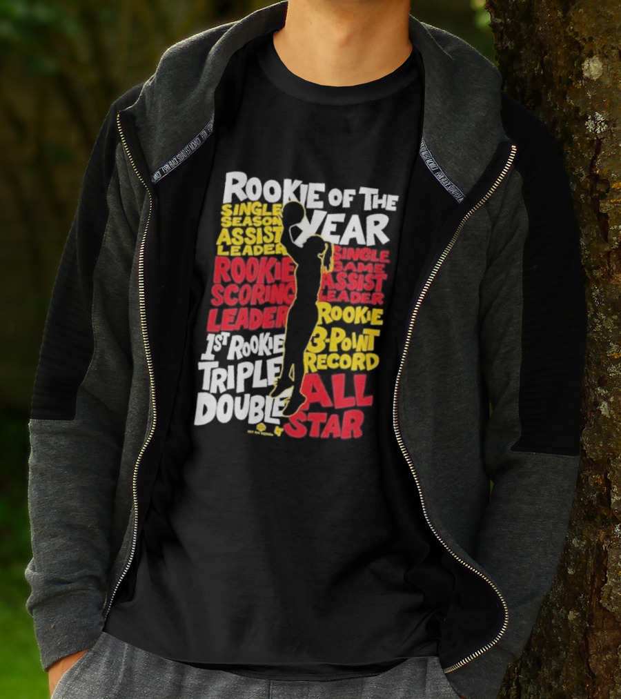 Caitlin Clark Rookie Of The Year Single Season And Game Assist Scoring Leader Triple Double 3-Point Record All Star Indiana Fever T-Shirt