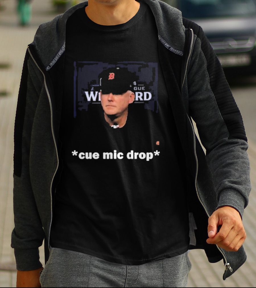 Detroit Tigers Legendary Moment Cue Mic Drop T-Shirt