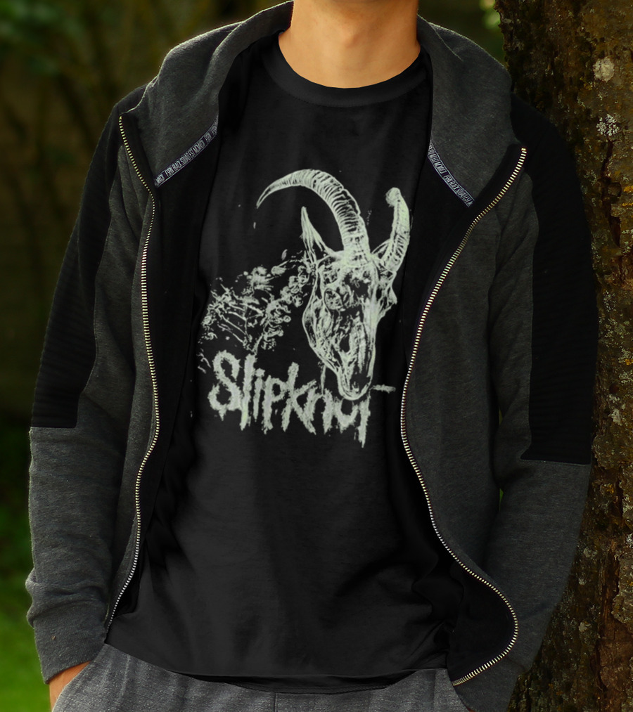 Slipknot Glow In The Dark Goat Skull Skeleton T-Shirt