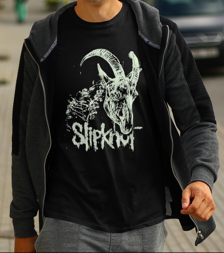 Slipknot Glow In The Dark Goat Skull Skeleton T-Shirt