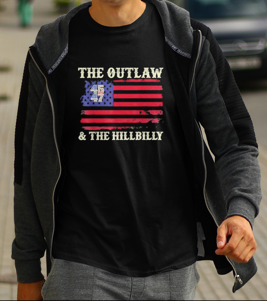 The Outlaw 45 47 American Flag And The Hillbilly T-Shirt