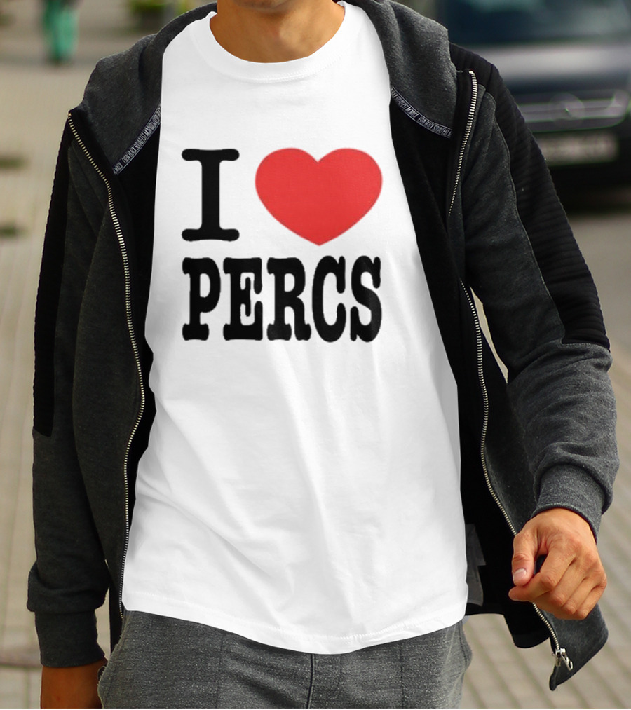 I Love Percs Ahh Tees Red Heart T-Shirt