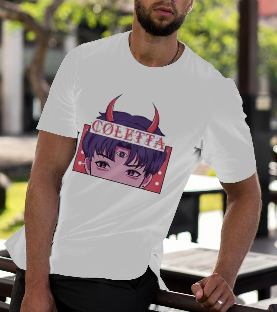 Coletta Manga Anime Third Eye Red Horns T-Shirt
