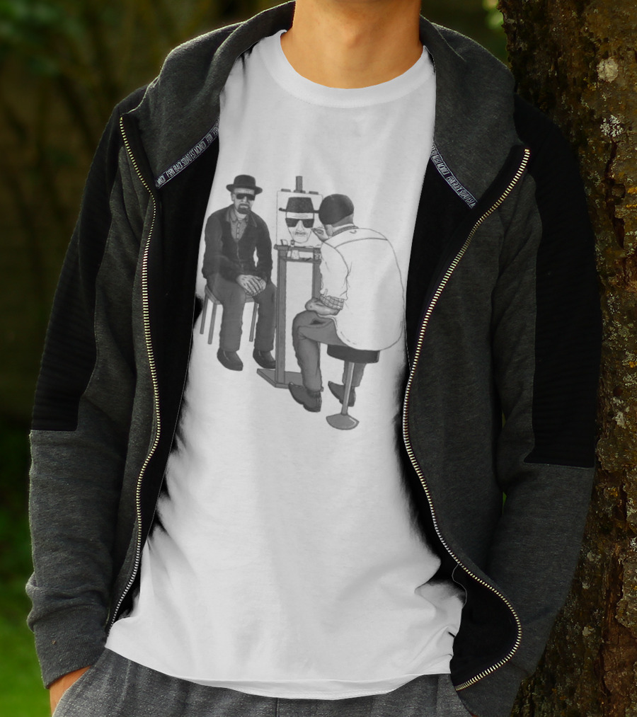 The One Who Draws Breaking Bad Walter White Sketching Himself T-Shirt