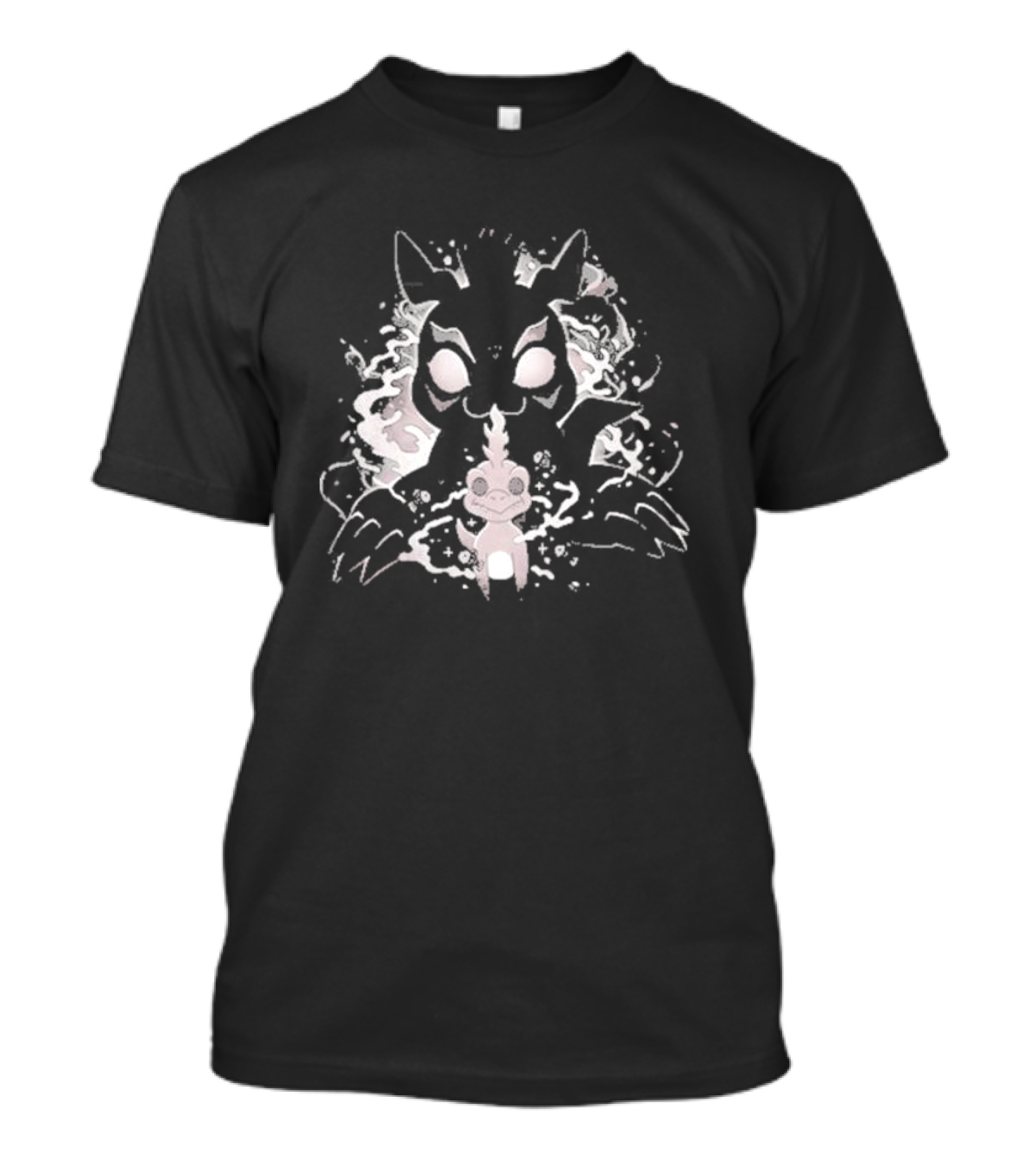 Digi Water Vallina Shadow Creature And Pink Companion T-Shirt