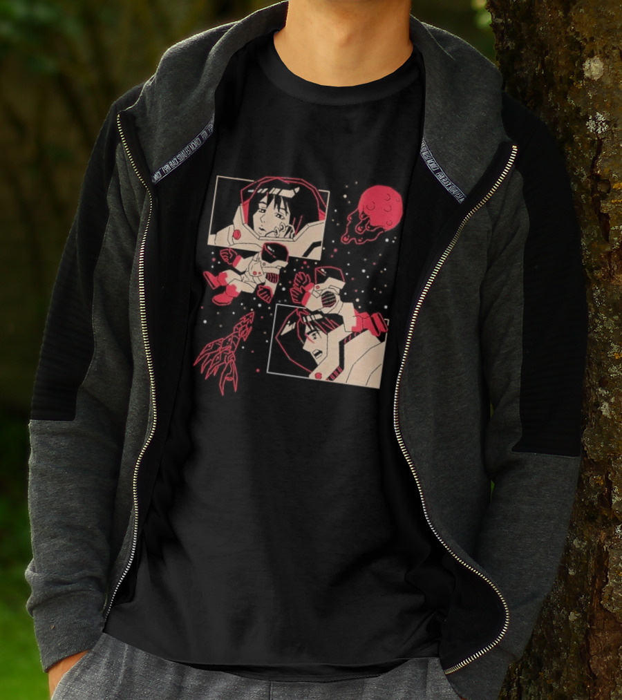 I Will Find You Wherever You Are Japu Space Comic Astronaut Red Planet T-Shirt