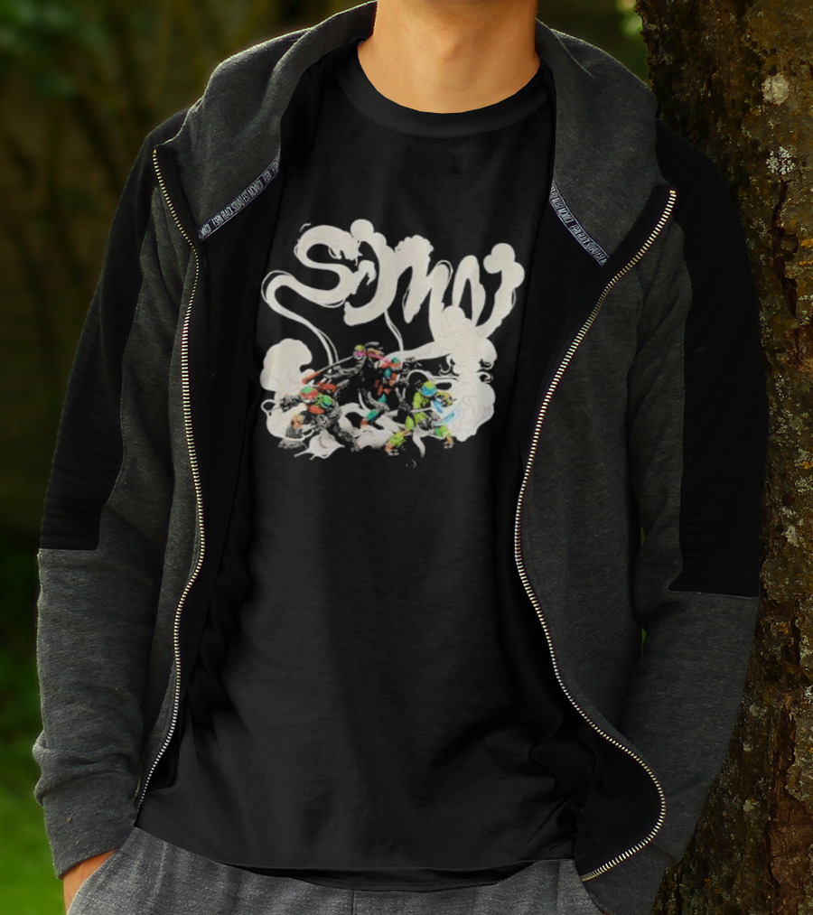 Sidemen Smoke Artistic Logo With Ninja Warrior T-Shirt