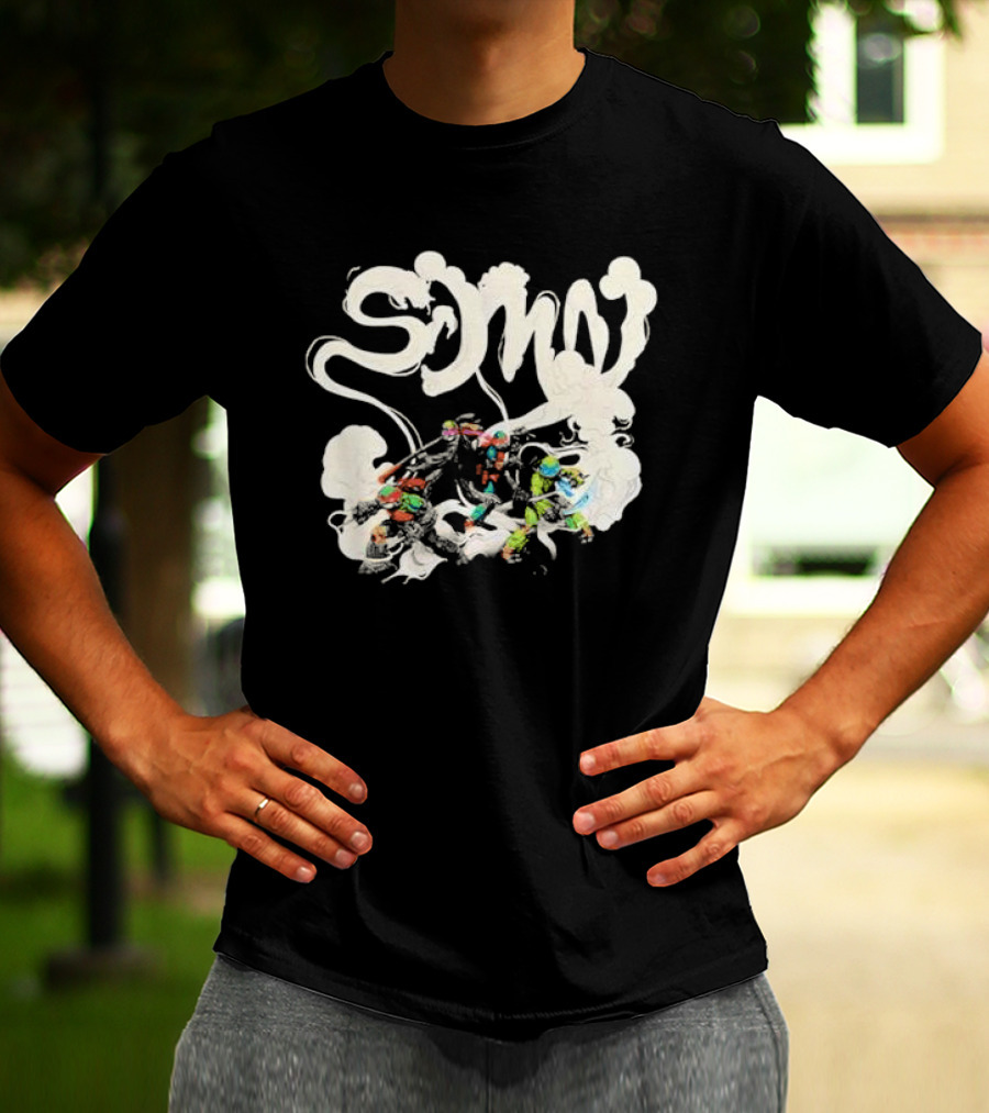 Sidemen Smoke Artistic Logo With Ninja Warrior T-Shirt