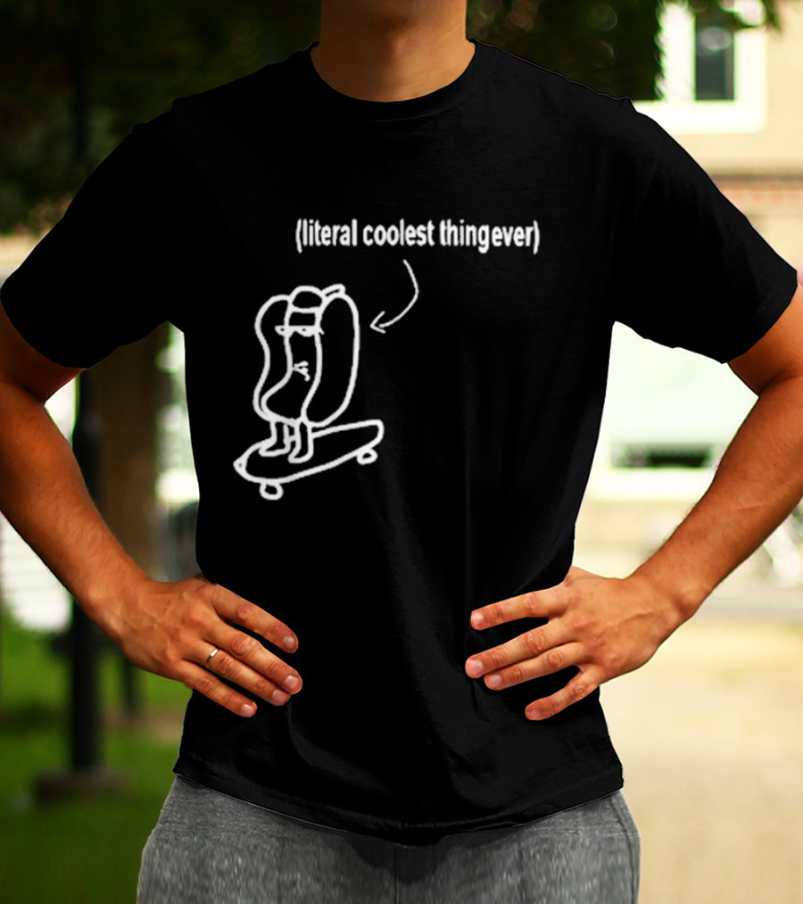 Fallenchungus Literal Coolest Thing Ever Skater Cartoon T-Shirt