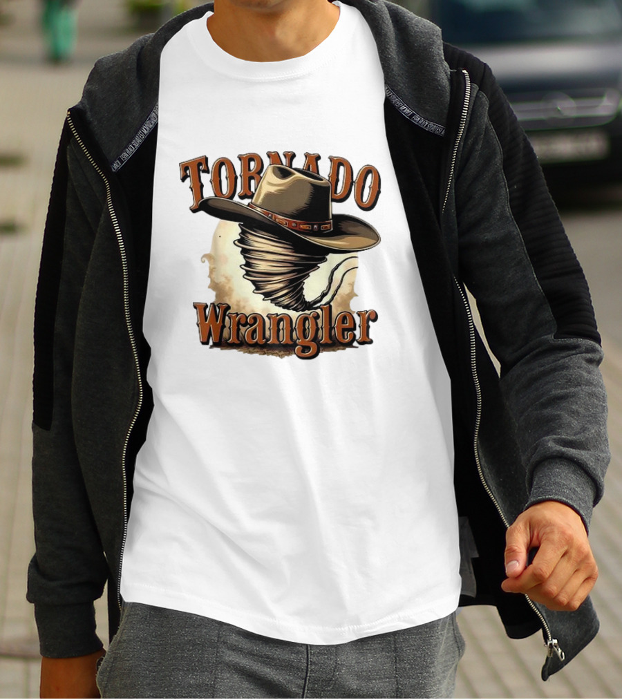 Tornado Wrangler Cowboy Hat Twister T-Shirt