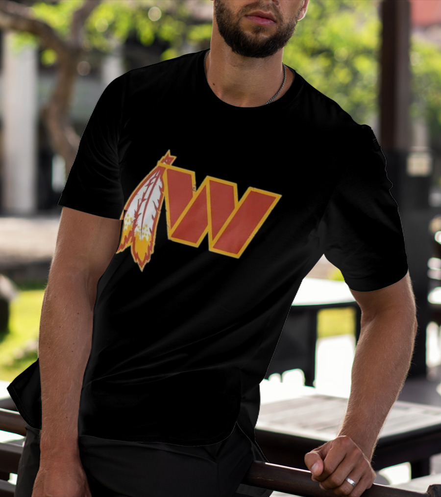 Dan W Quinn Washington Football Logo Icon W Feather T-Shirt