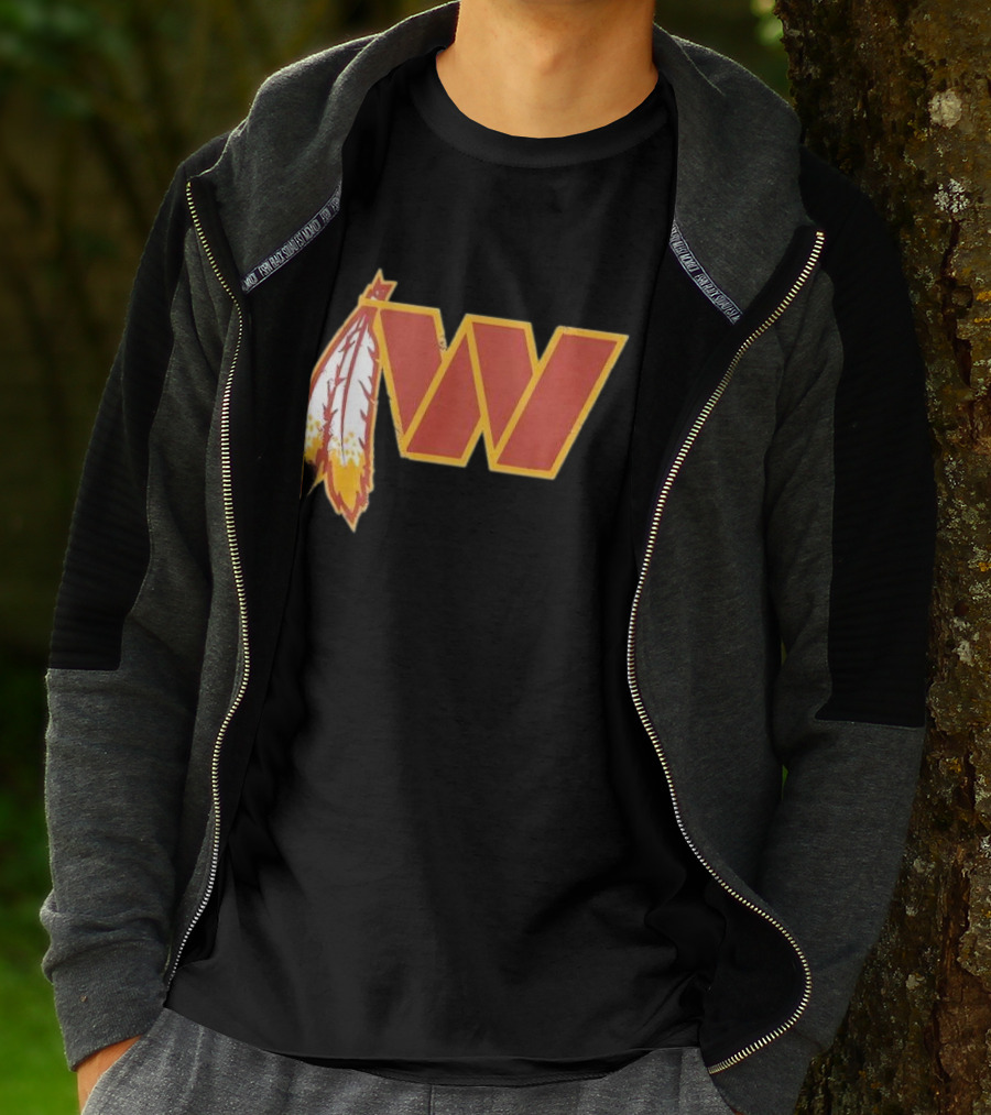 Dan W Quinn Washington Football Logo Icon W Feather T-Shirt