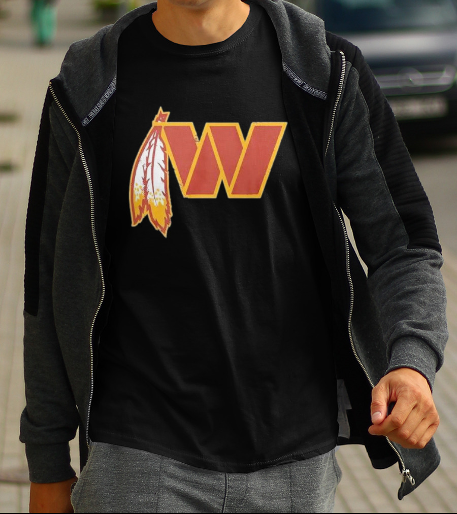 Dan W Quinn Washington Football Logo Icon W Feather T-Shirt