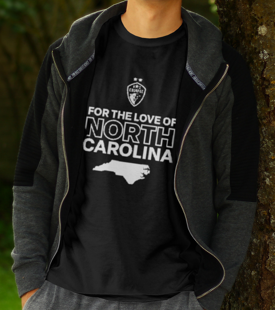 CHARLOTTE FC For The Love Of North Carolina Map T-Shirt