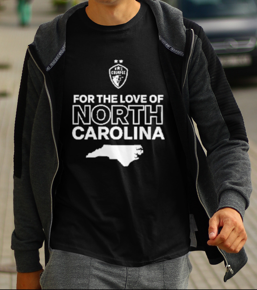 CHARLOTTE FC For The Love Of North Carolina Map T-Shirt