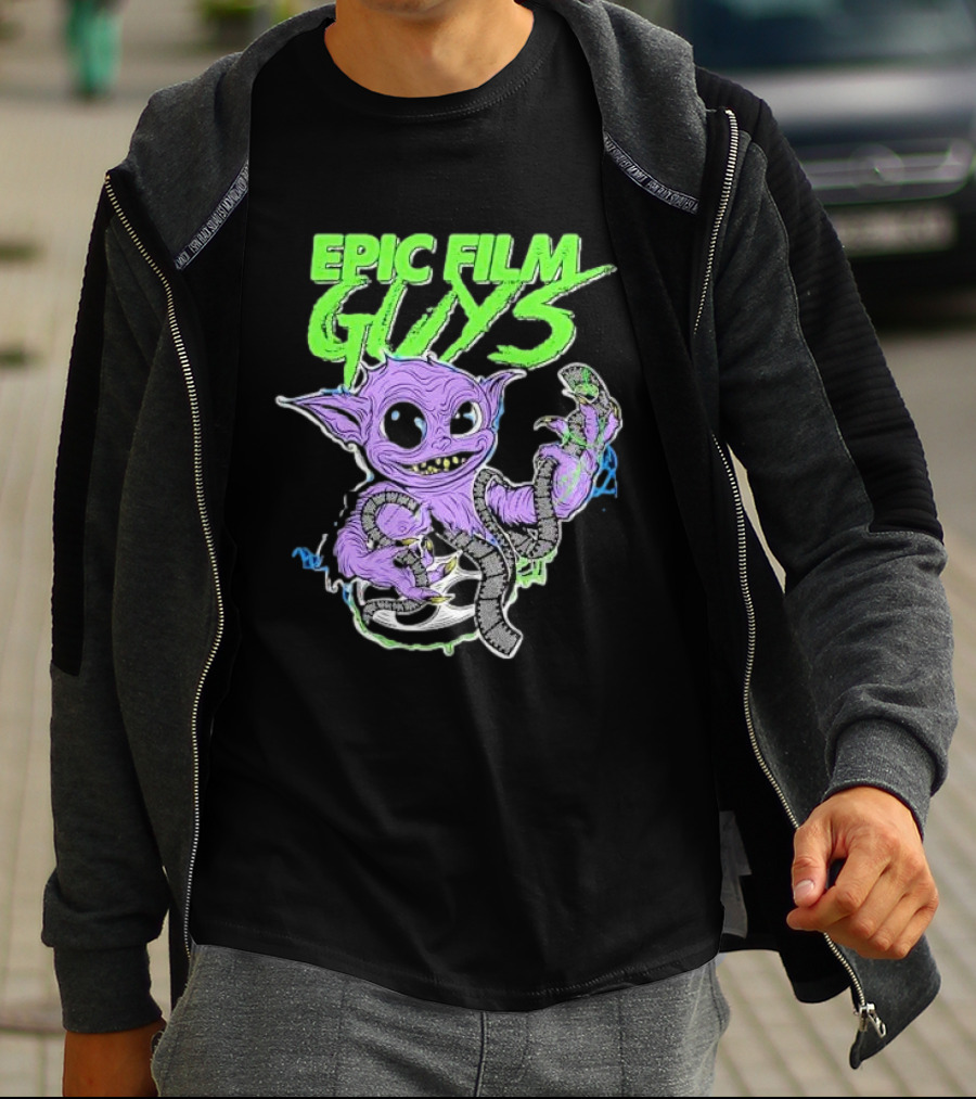 Epic Film Guys Gobby Creature Holding Film Strip T-Shirt