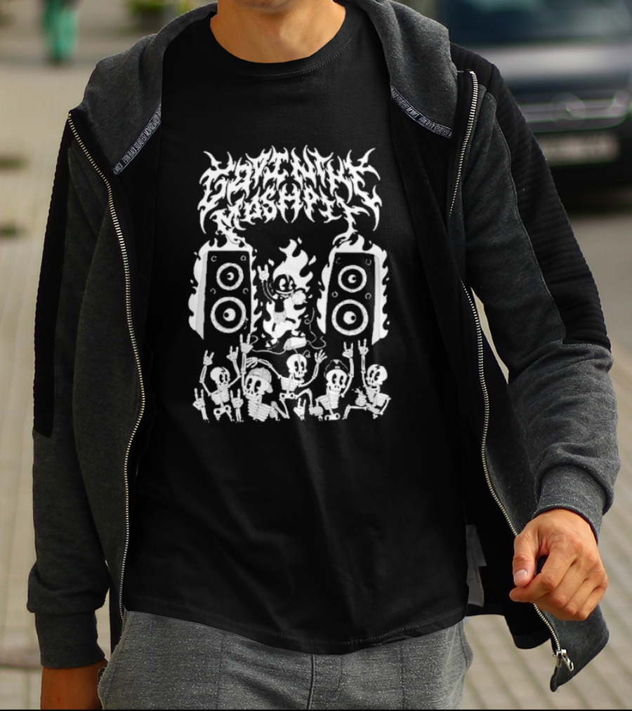 Eternal Moshpit Lil Darkie Skeletons Speakers Flames T-Shirt