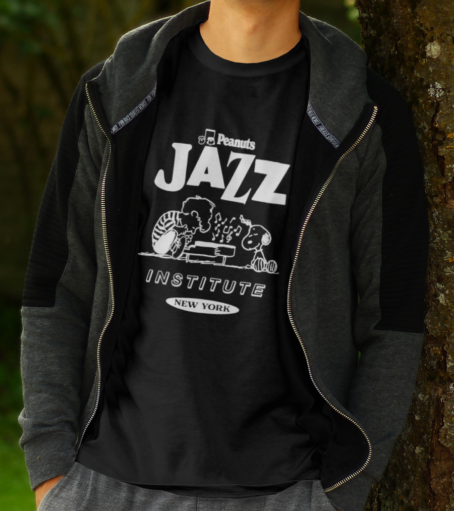 Peanuts Jazz Institute New York Snoopy And Schroeder T-Shirt