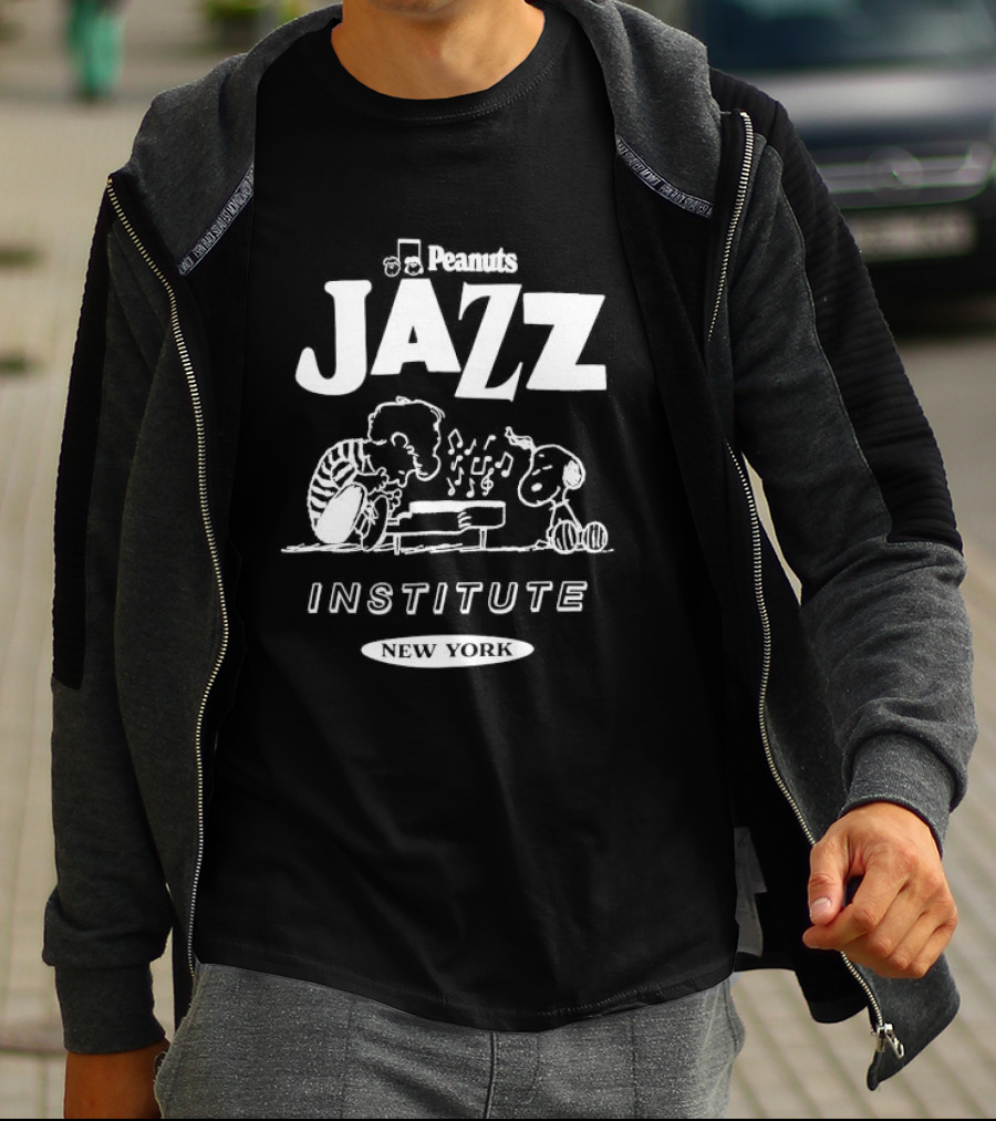 Peanuts Jazz Institute New York Snoopy And Schroeder T-Shirt
