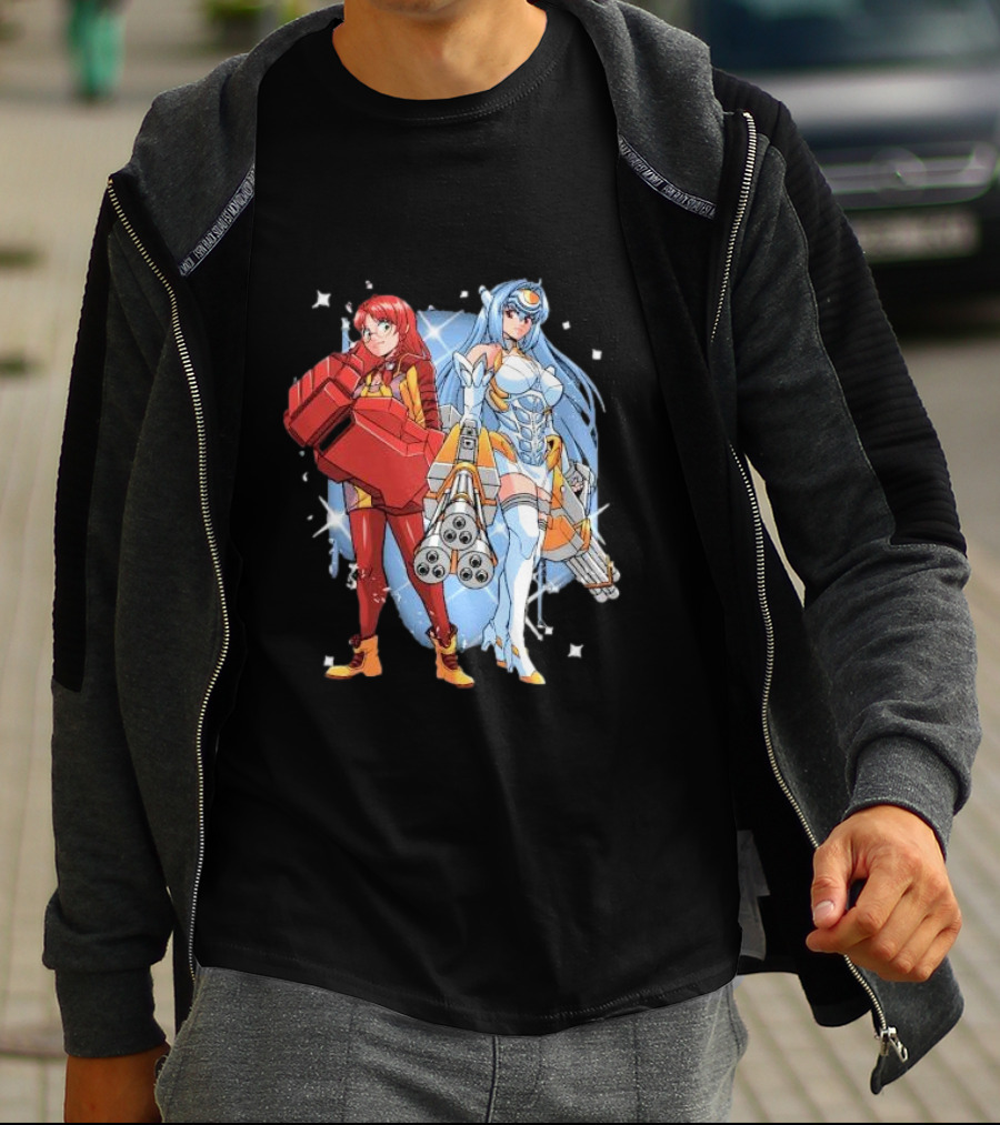 Space Journey Coinbox Anime Duo With Armor And Weapons T-Shirt