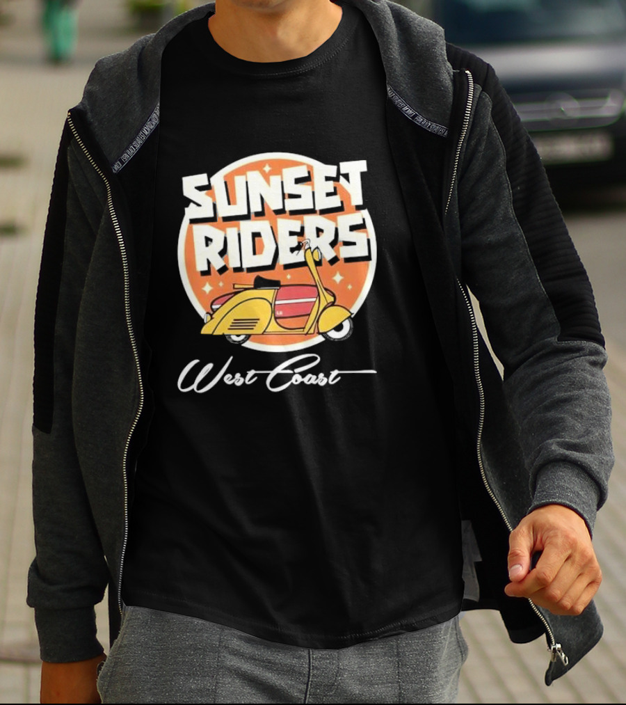Sunset Riders West Coast Retro Scooter T-Shirt