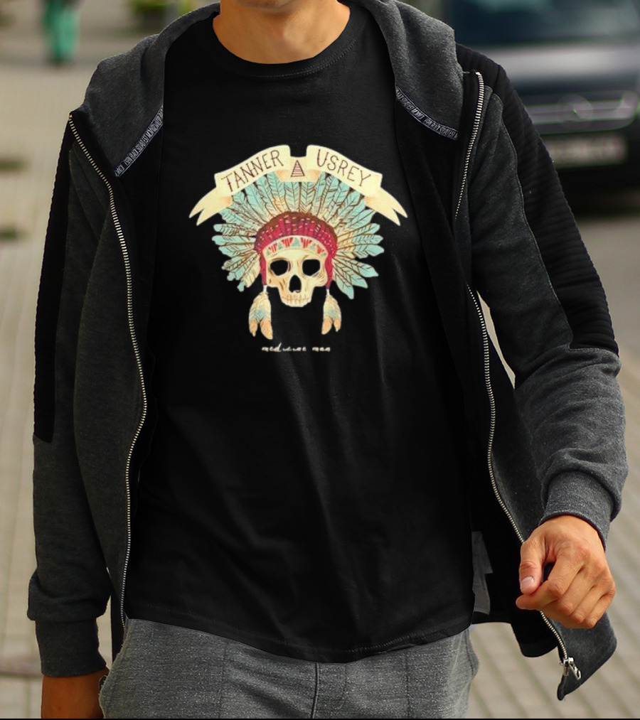 Tanner Usrey Skull Headdress Medicine Man T-Shirt