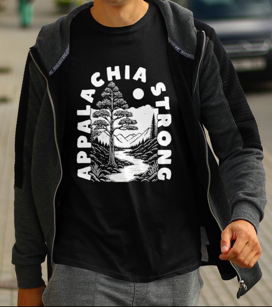 Appalachia Strong Tyler Childers Lady May Scenic Mountain And Tree T-Shirt