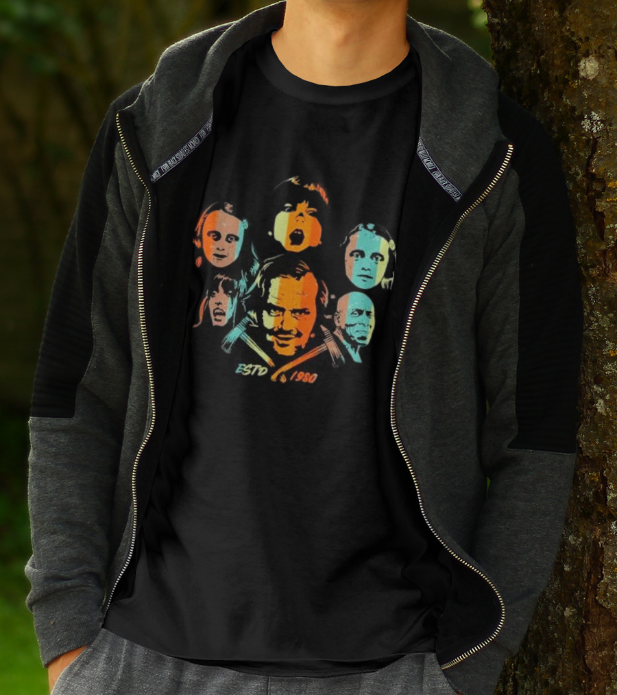 Estd 1980 The Shining Jack Horror Kubtick Twins Wendy Vintage Faces T-Shirt