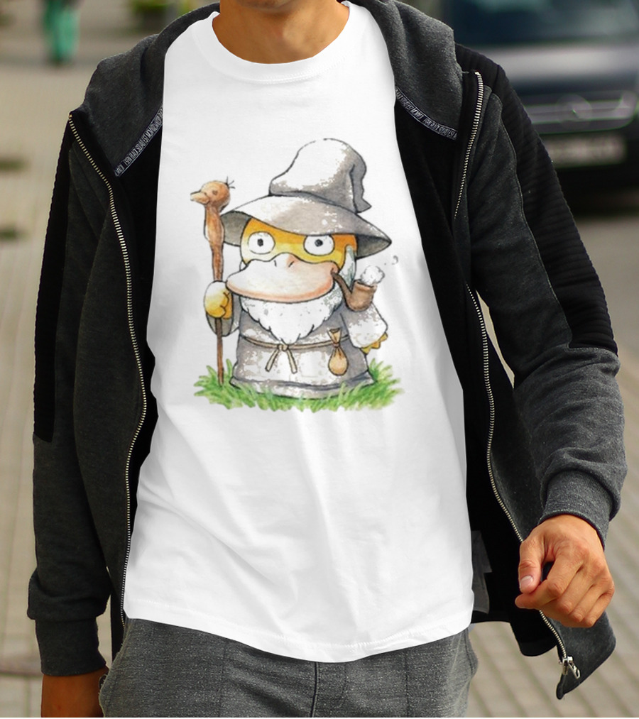 Ganduck The Grey Psyduck Wizard Crossover T-Shirt