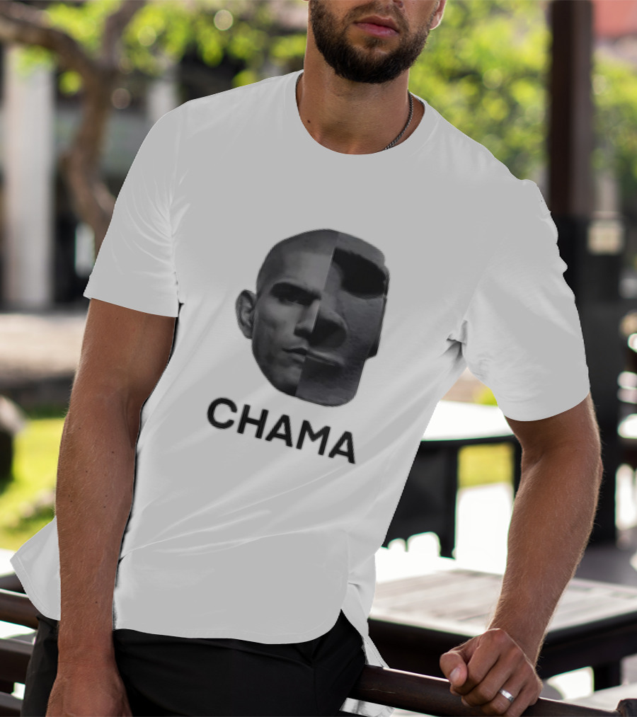 CHAMA Alex Pereira Poatan UFC MMA Face Split T-Shirt