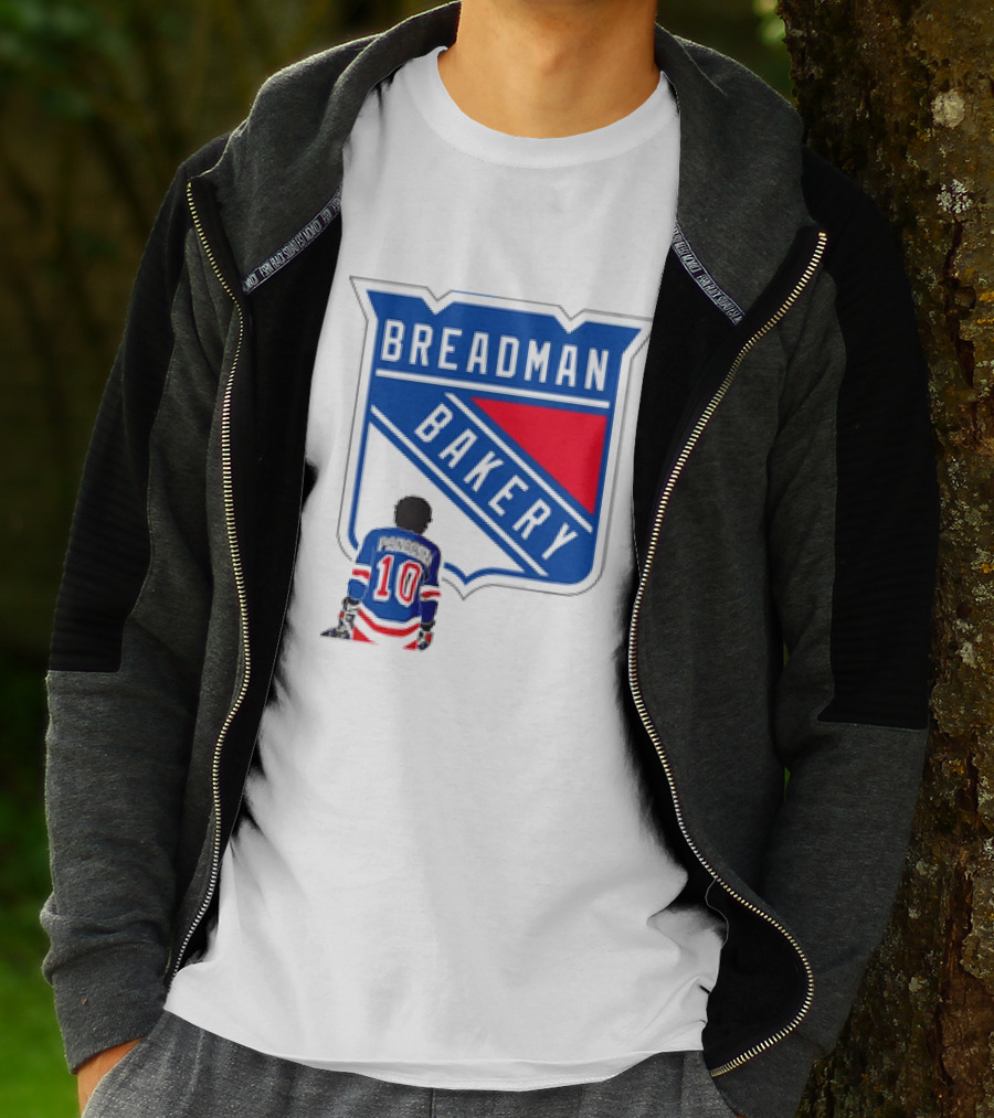 Breadman Bakery Artemi Panarin 10 True Blue New York Rangers Fan T-Shirt