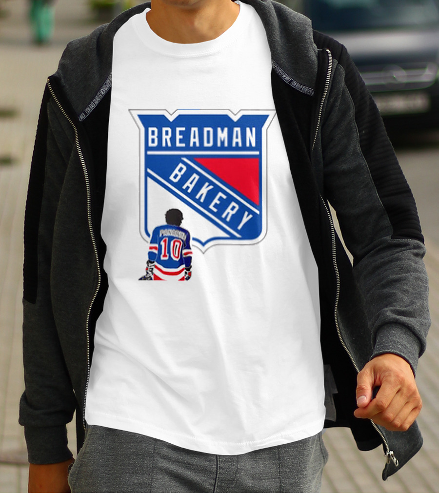 Breadman Bakery Artemi Panarin 10 True Blue New York Rangers Fan T-Shirt