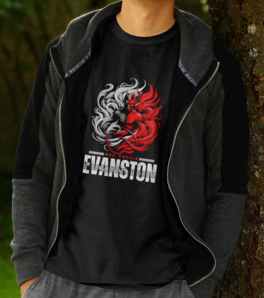 Evanston Red Devils Wyoming Fiery Mascot T-Shirt