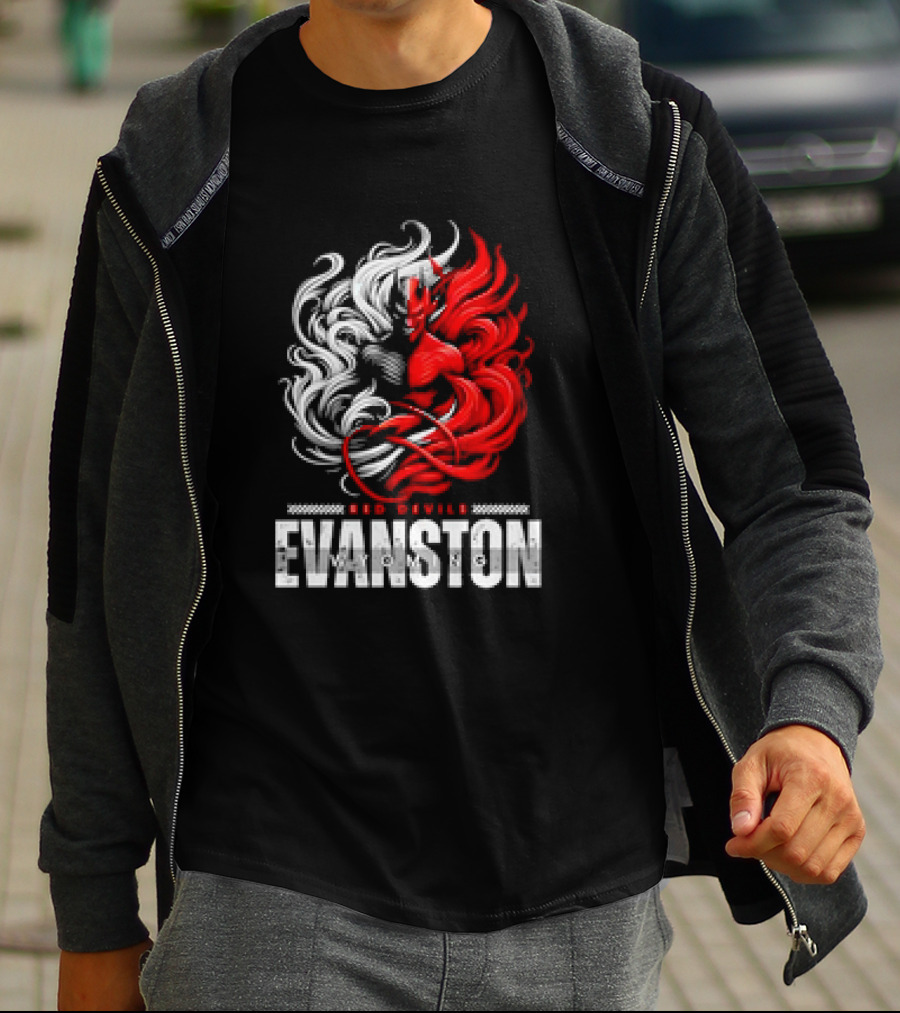 Evanston Red Devils Wyoming Fiery Mascot T-Shirt