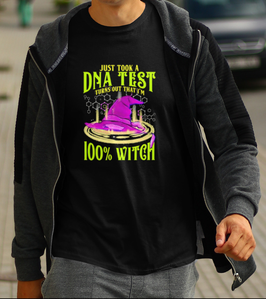 Just Took A DNA Test Turns Out I'm 100% Witch Creepy Pentagram T-Shirt