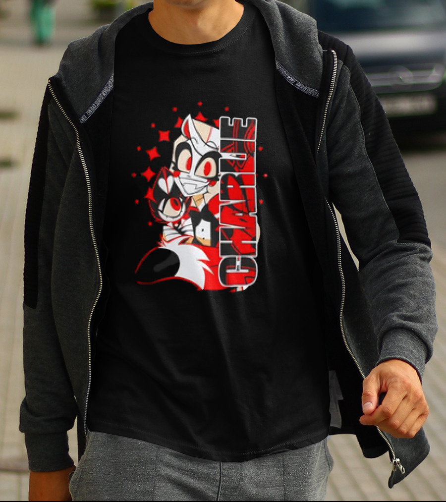 Hazbin Hotel Charlie Cartoon Character Red And Black T-Shirt