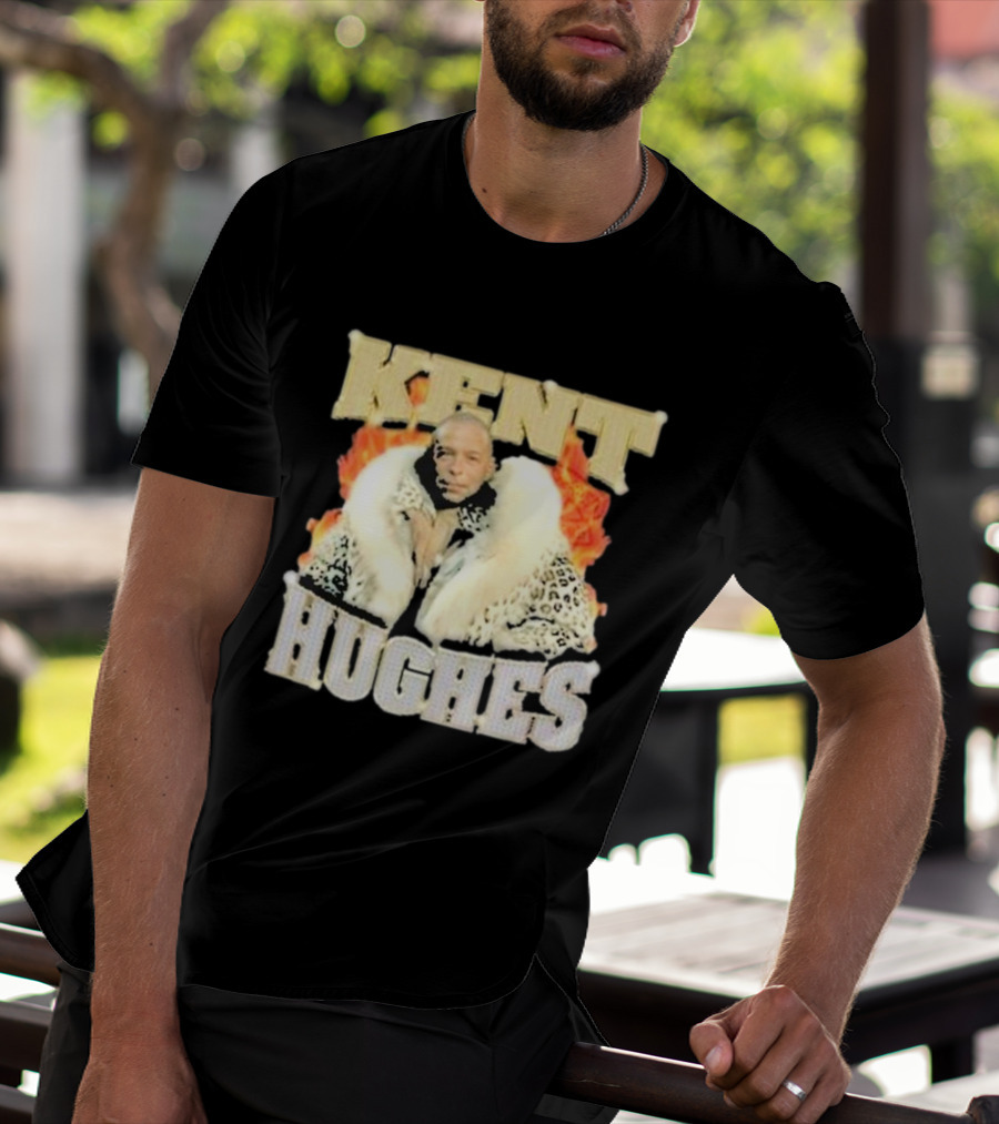 Kent Hughes Fur Coat With Flames T-Shirt
