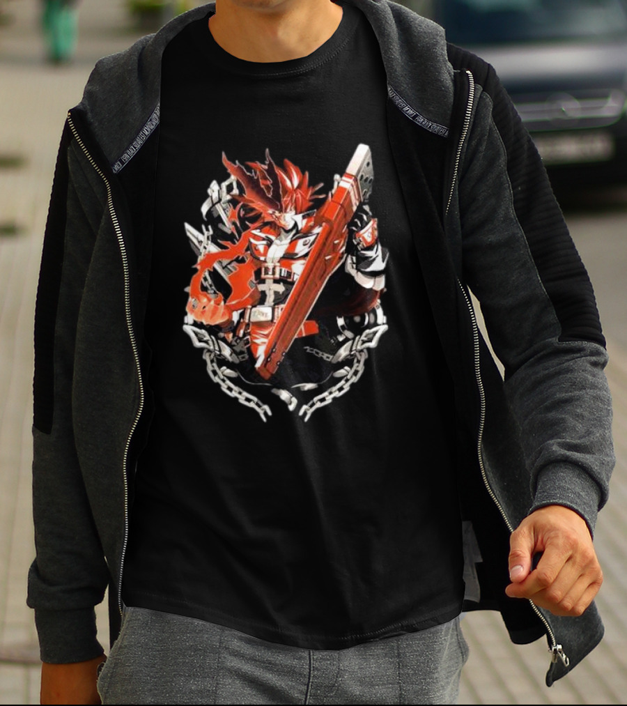 Guilty Gear Sol Badguy Iconic Red Sword Battler T-Shirt