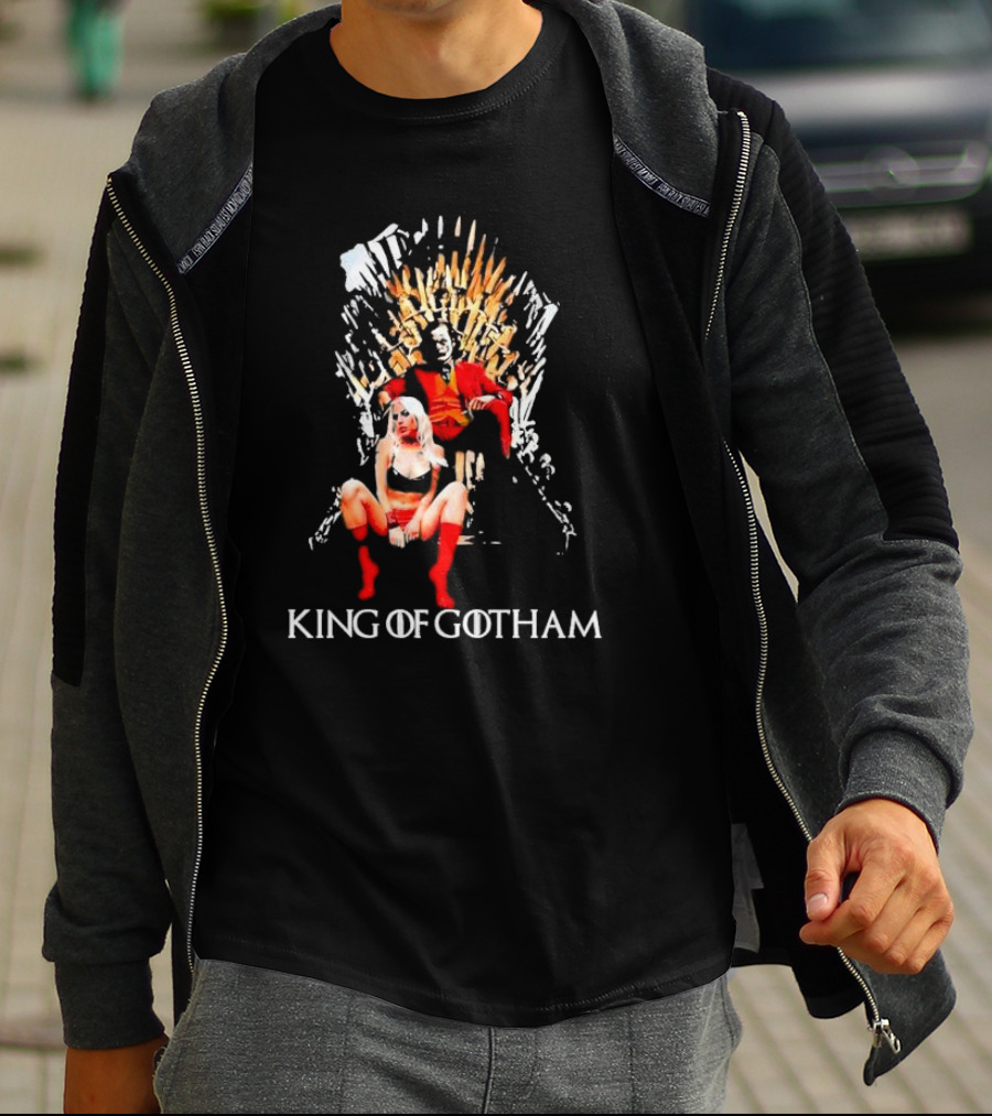 Joker And Harley Quinn King Of Gotham Throne T-Shirt