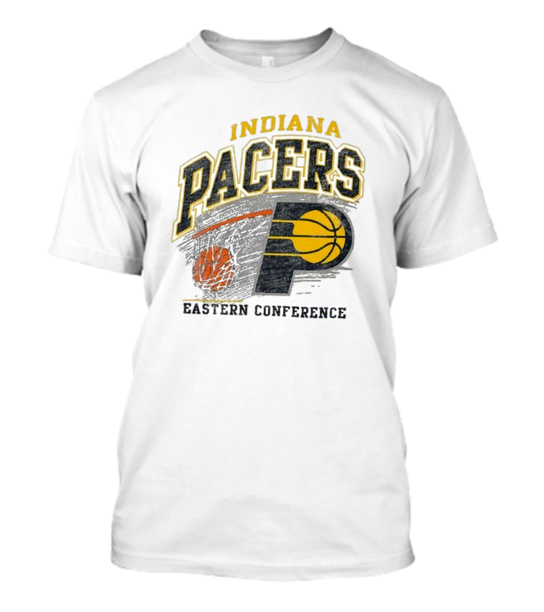 Indiana Pacers Eastern Conference Basketball Logo Adult Franklin Amp Up T-Shirt