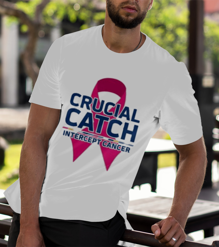 Crucial Catch Intercept Cancer Pink T-Shirt
