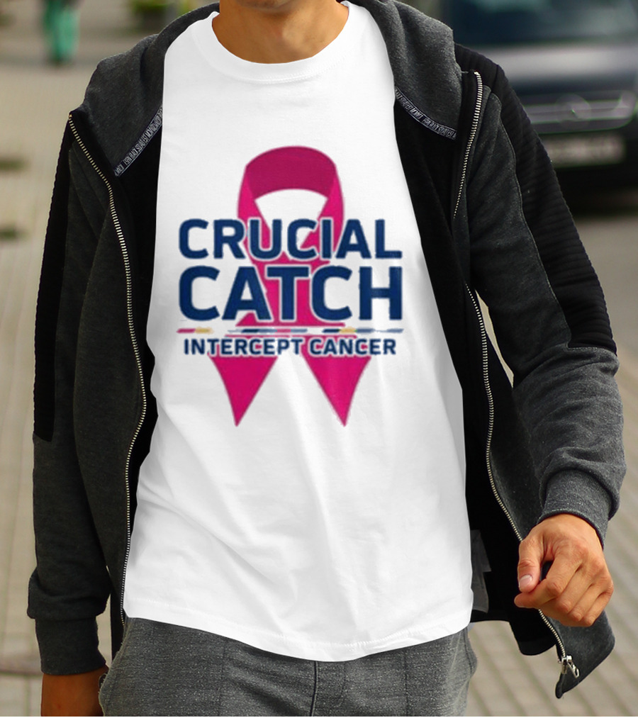 Crucial Catch Intercept Cancer Pink T-Shirt