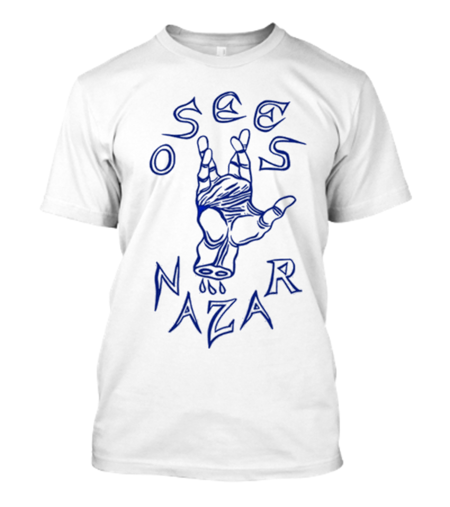 Osees Nazar Hand Symbol With Dripping Fingers T-Shirt