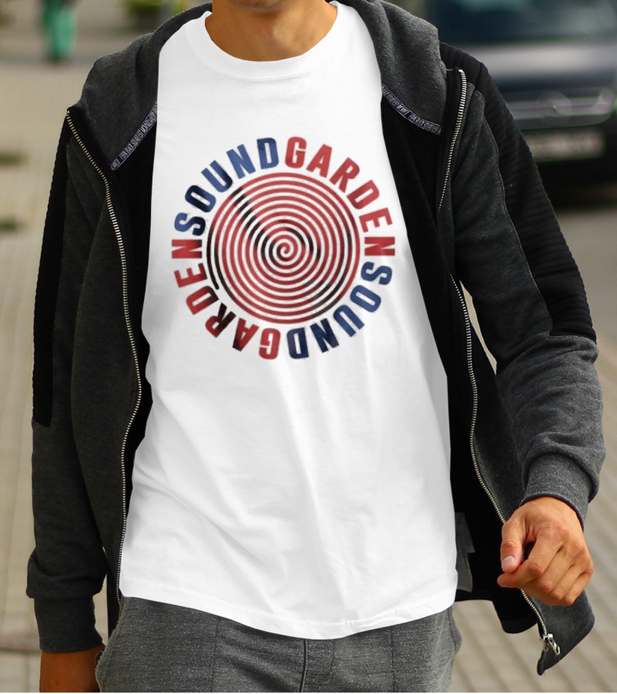 Soundgarden Spiral Red Blue Vintage T-Shirt
