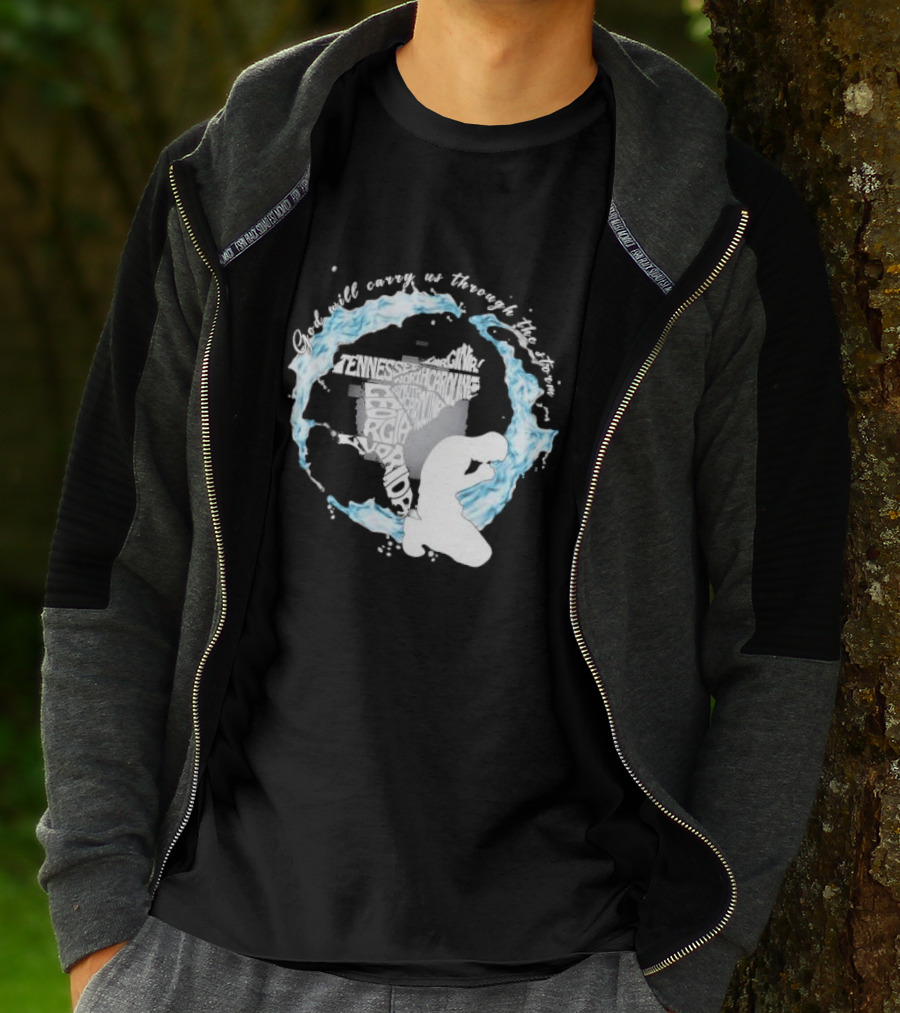 Pray For Florida God Will Carry Us Through The Storm Tennessee North Carolina Georgia Virginia Maryland Hurricane Milton T-Shirt