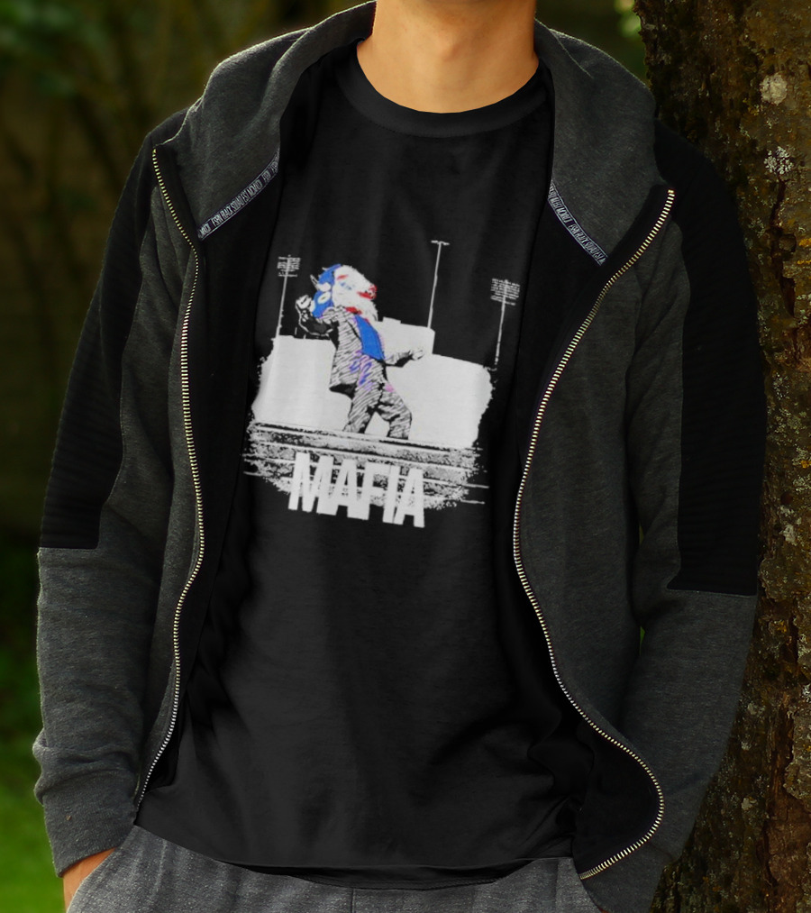 Put On A Happy Face Mafia Buffalo Bills Stadium Steps T-Shirt